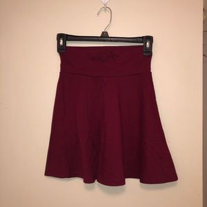 PacSun Maroon Skater Skirt